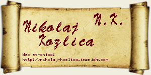 Nikolaj Kozlica vizit kartica